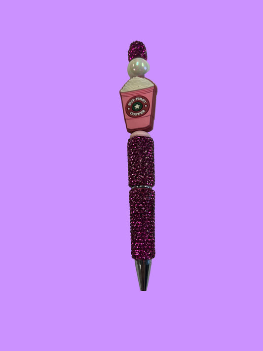 Coffee Rhinestone Pen